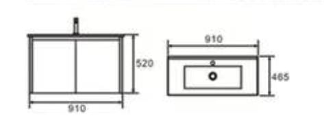 BARON A109 BASIN CABINET (91CM)