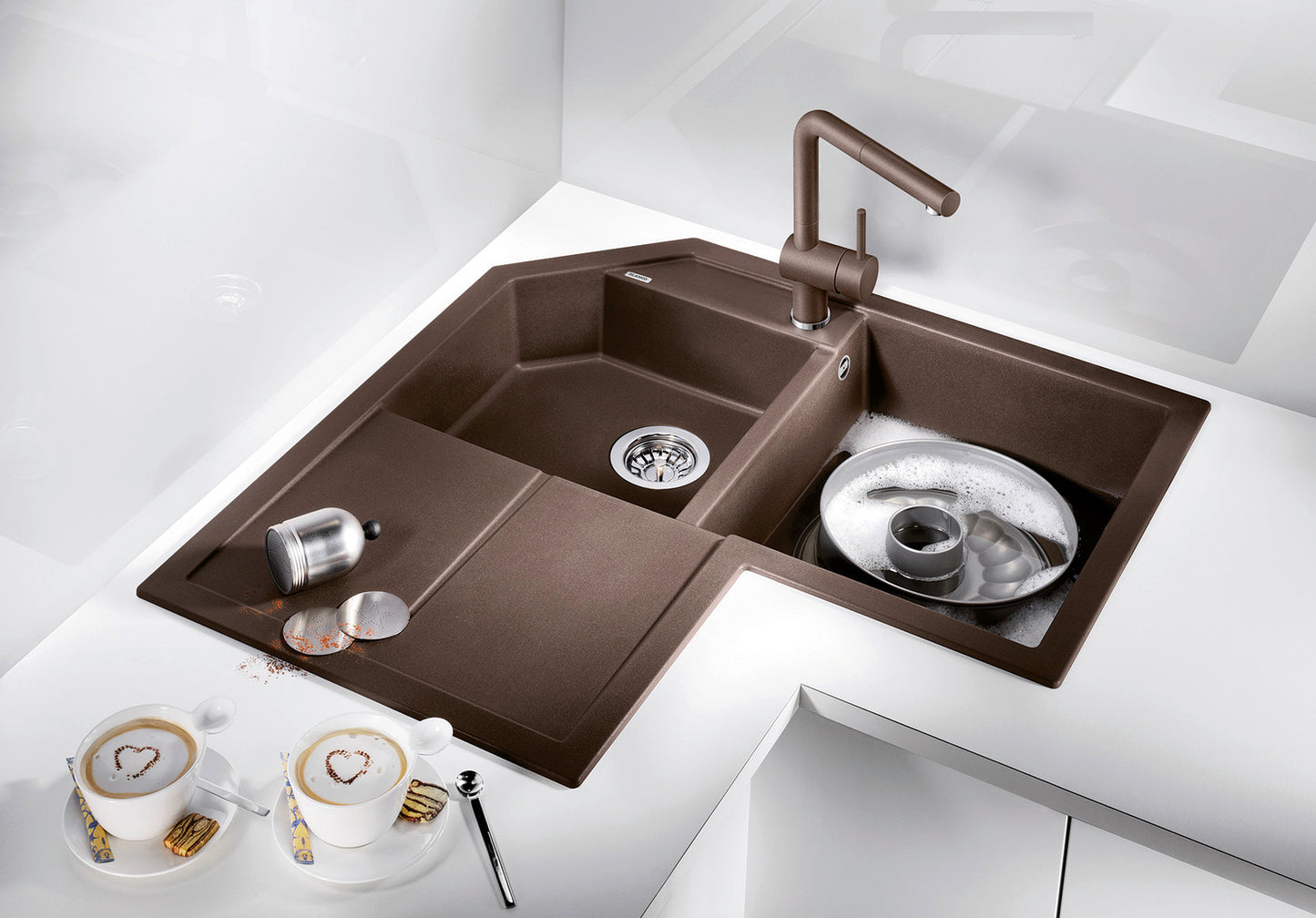Blanco Metra 9E (Black) Corner Kitchen Sink