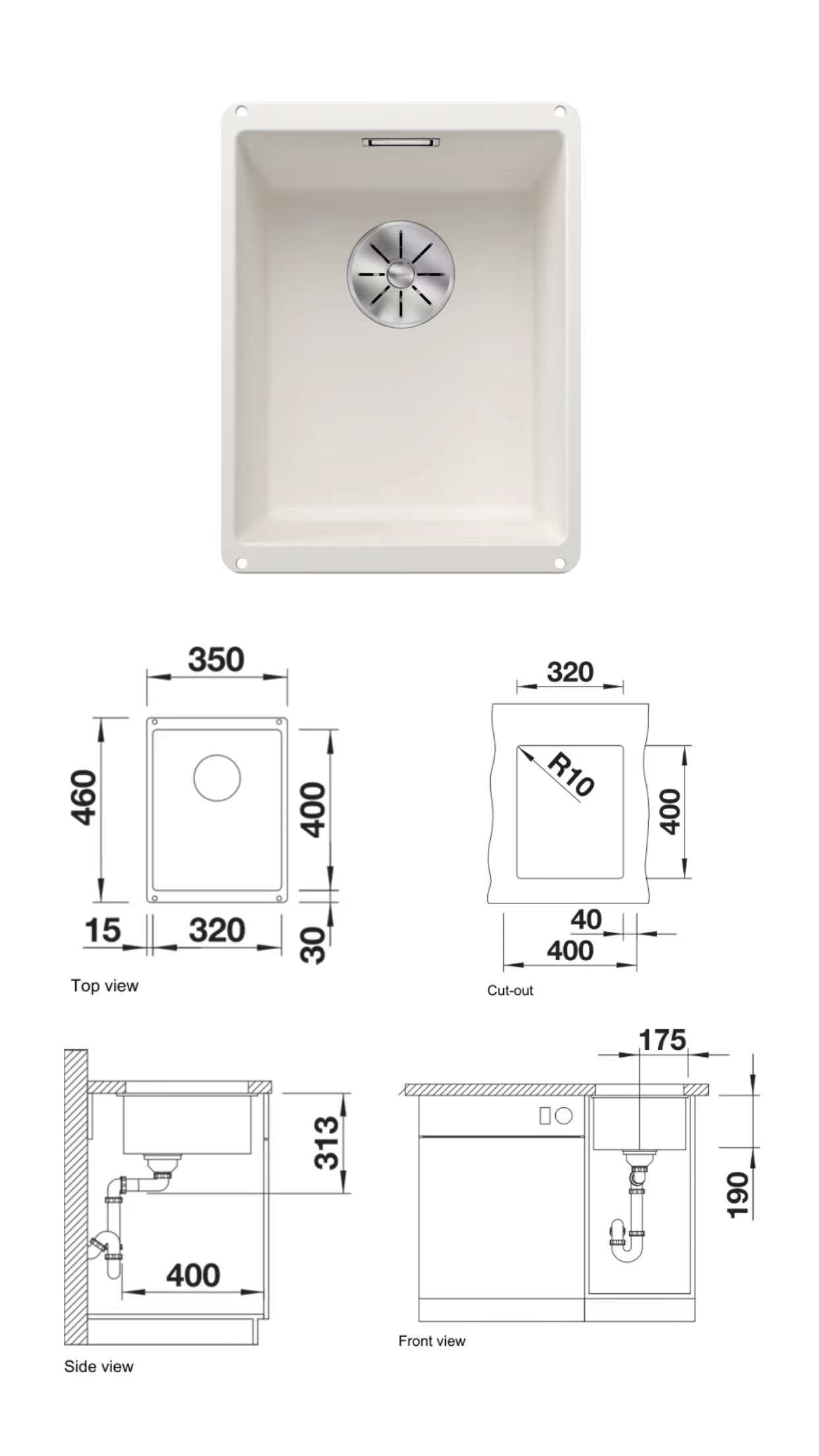 Blanco Subline 320-U Undermount Kitchen Sink