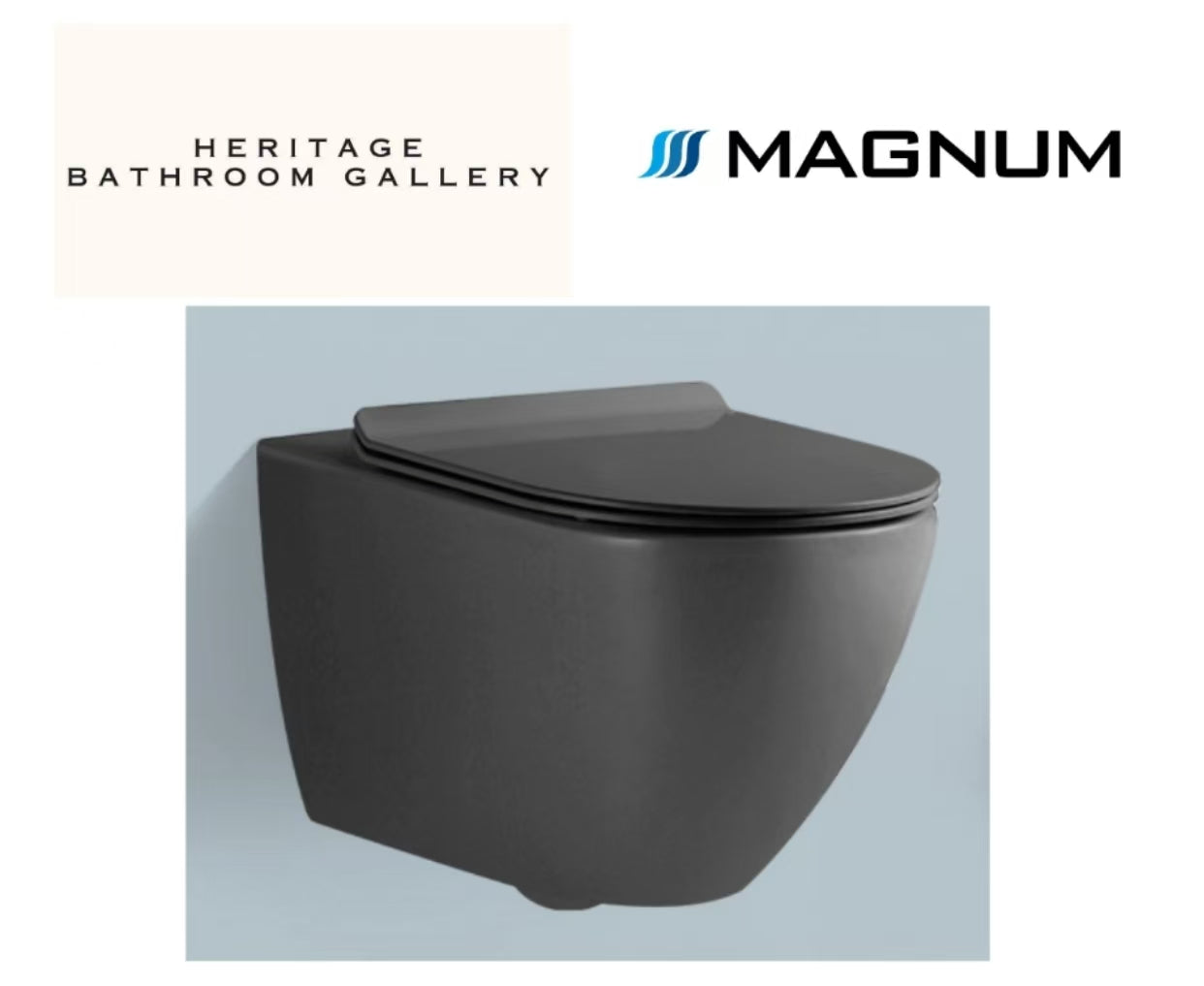 Magnum M905 Black Wall Hung Toilet Bowl