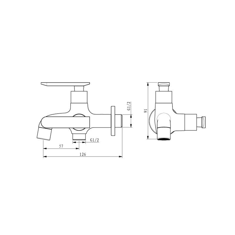 Aalto 9103 Black Two Way Tap