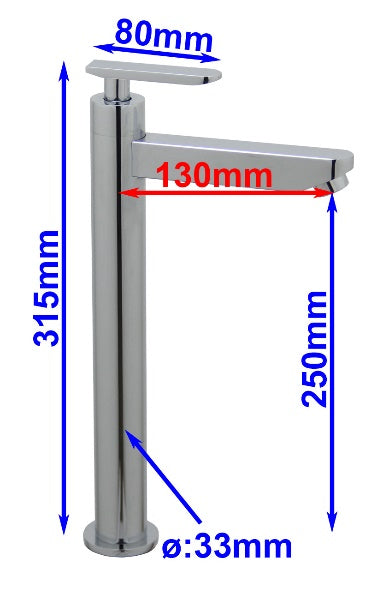 Fidelis FT-160-4H Chrome Basin Tap