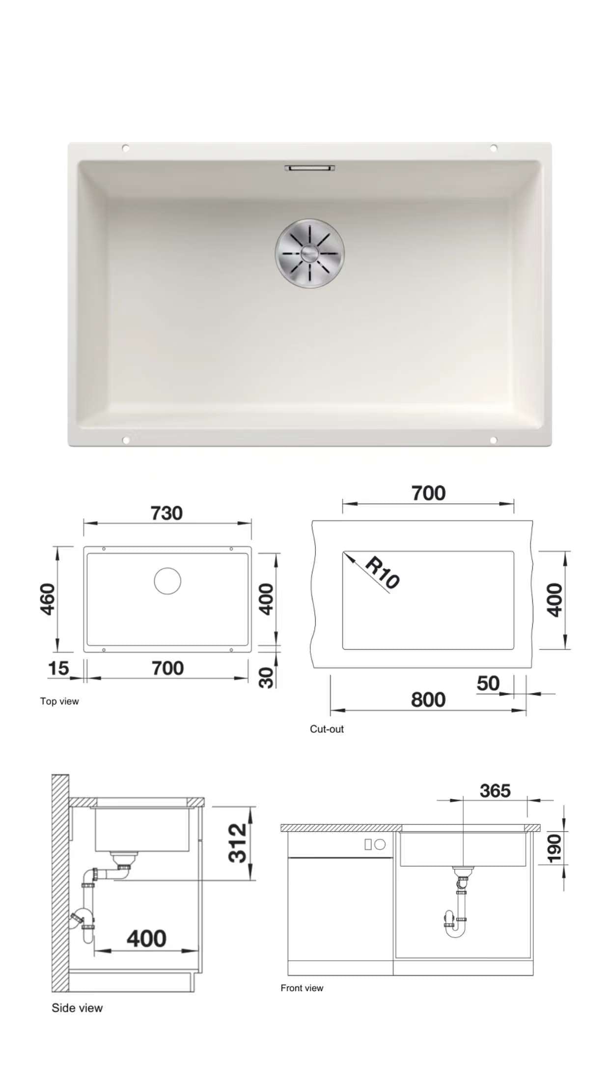 Blanco Subline 700-U Undermount Kitchen Sink