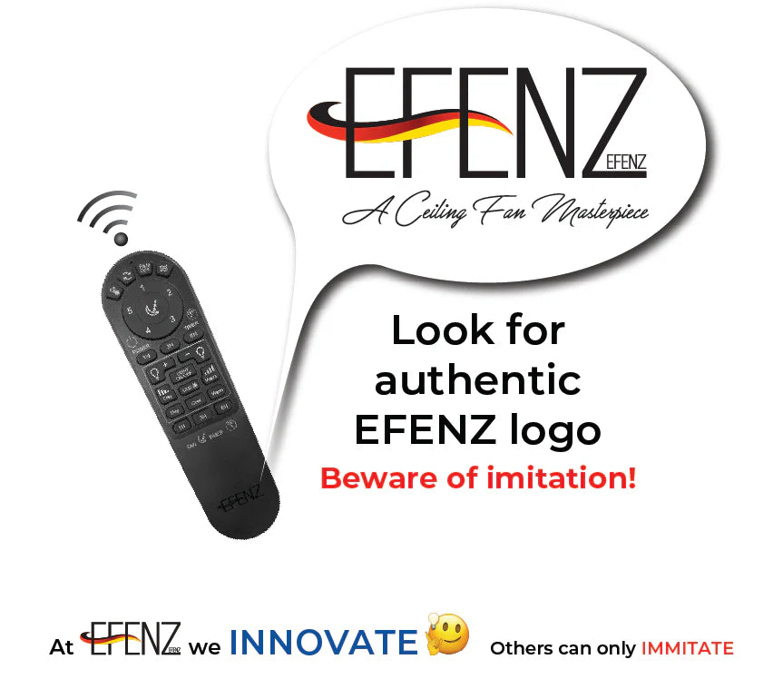 EFENZ White No Light Hugger Design Ceiling Fan