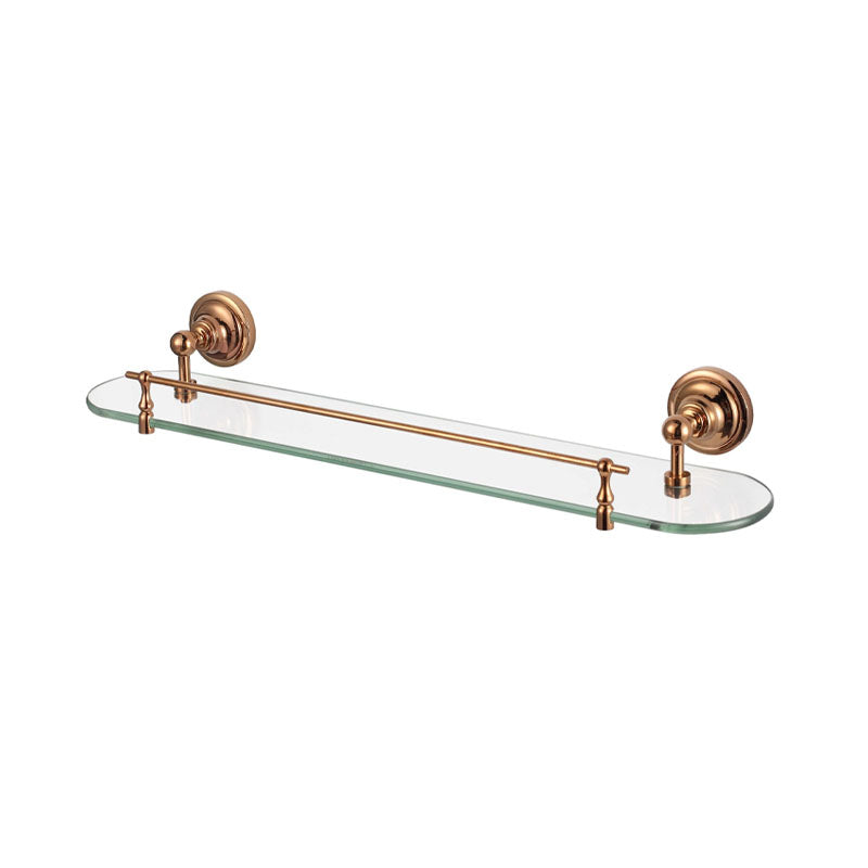 Aalto Rose Gold Glass Shelf (60cm)