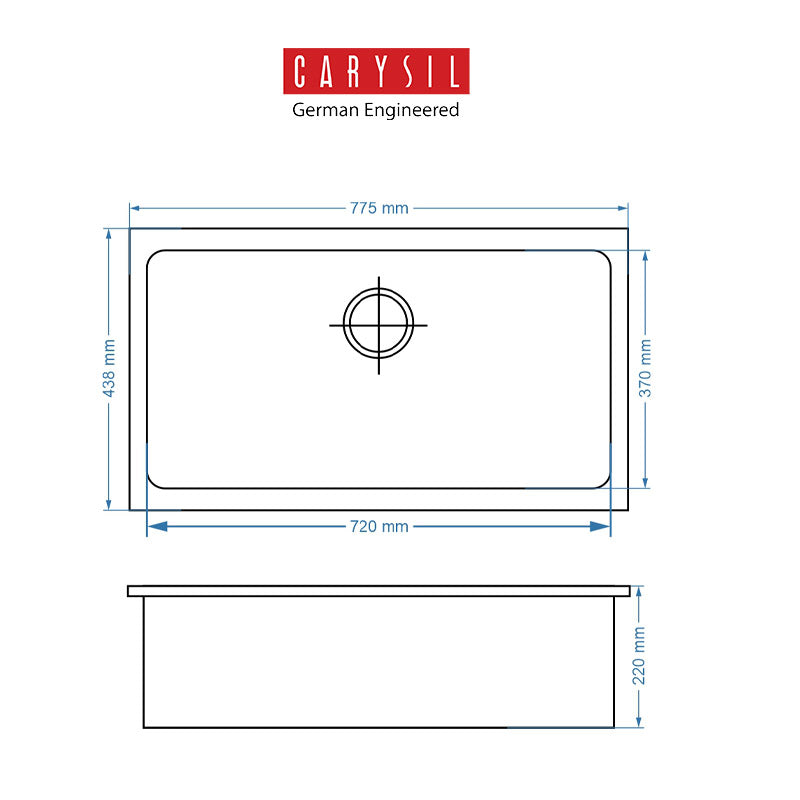 Carysil Jumbo #780-U Undermount Kitchen Sink
