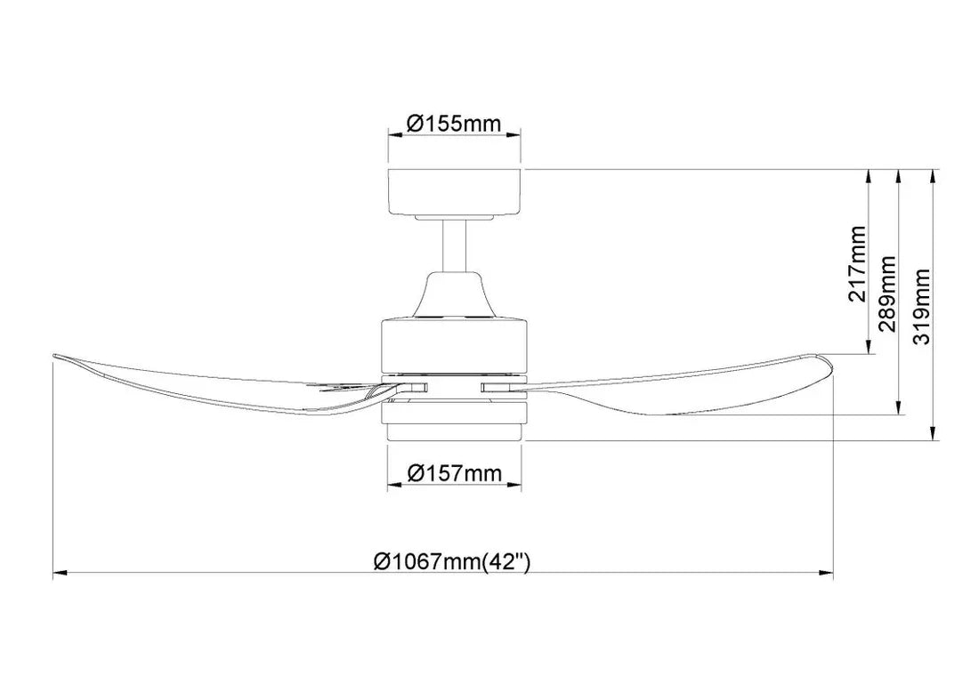 Samaire 3 Blade White With Light Ceiling Fan