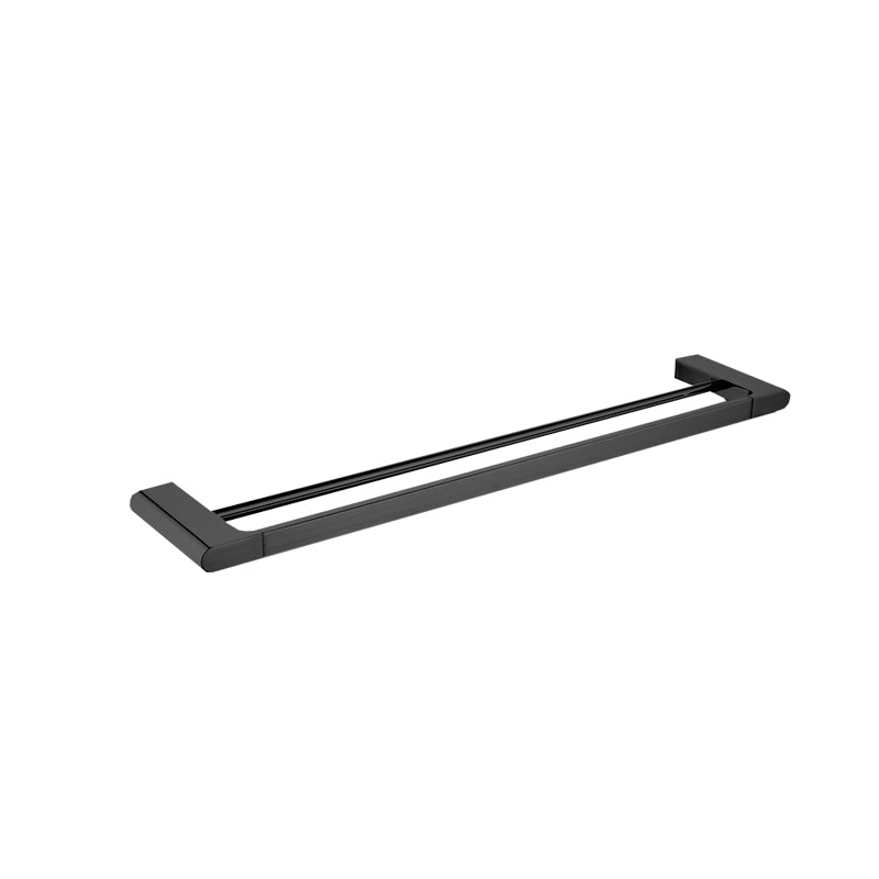 Aalto Matte Black Double Towel Bar (60cm)