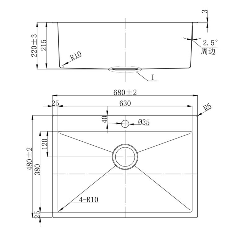 Fidelis FSD-23601 Honeycomb kitchen sink