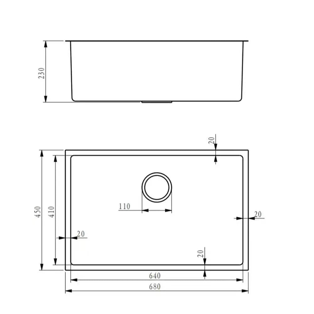 Fidelis Black Honeycomb kitchen sink (Single Bowl)