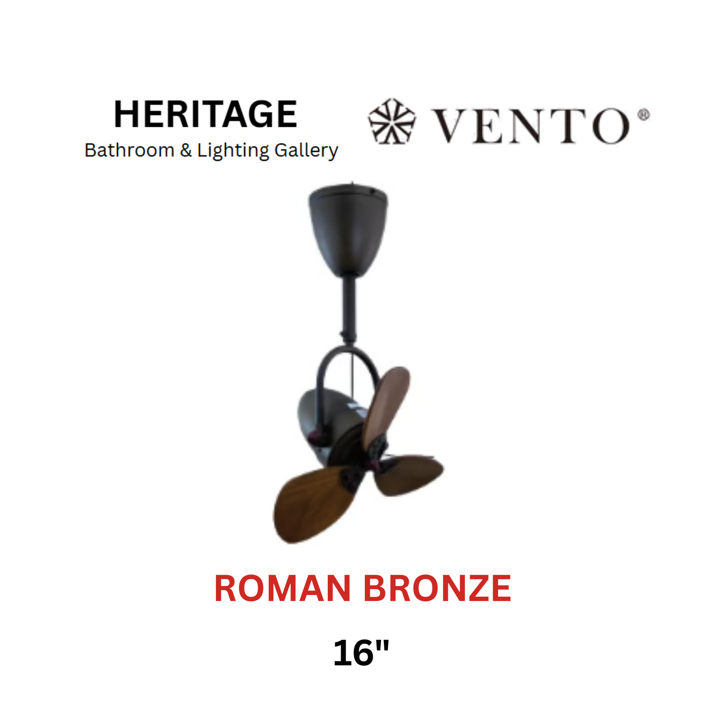 Vento Fino3 16" Roman Bronze Corner Fan
