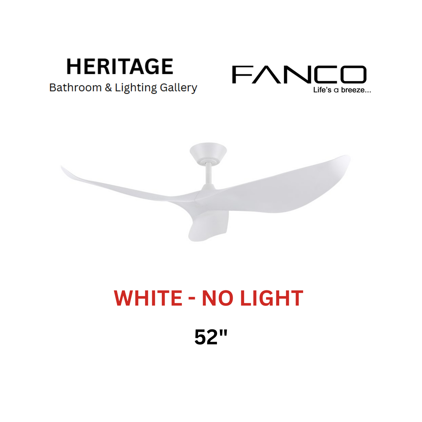 Fanco Huracan White Ceiling Fan