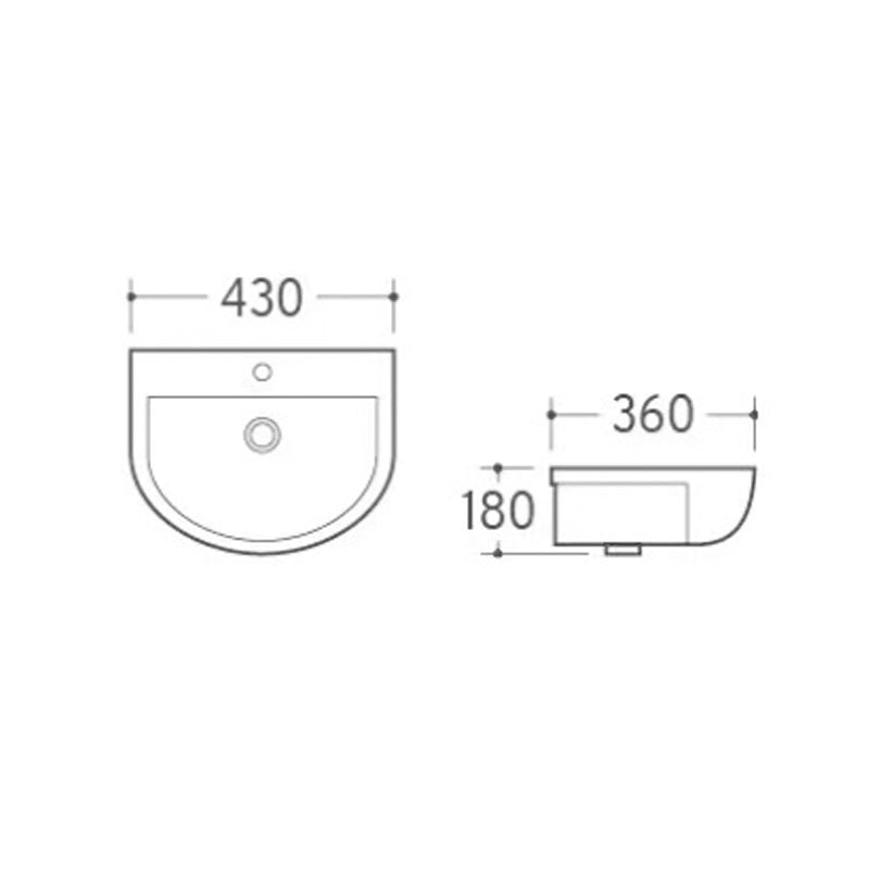 AALTO HY-3062 WALL HUNG BASIN