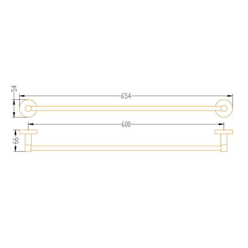 Aalto Gun Metal Single Towel Bar (61cm)