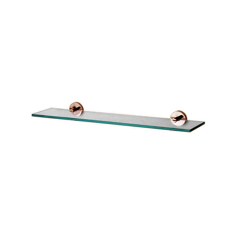 Aalto Matte Rose Gold Glass Shelf (60cm)
