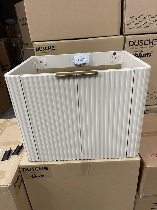 Dusche 2006103FBG 60cm Basin Cabinet - (Fluted Beige Grey)