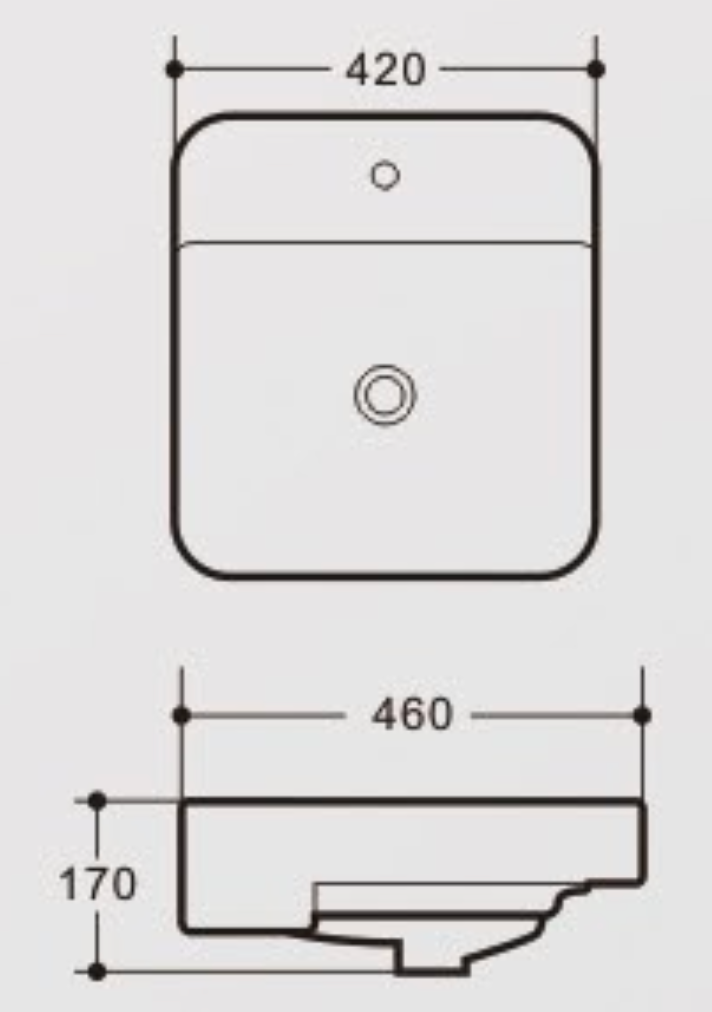 AALTO K492B SEMI RECESS (42CM)