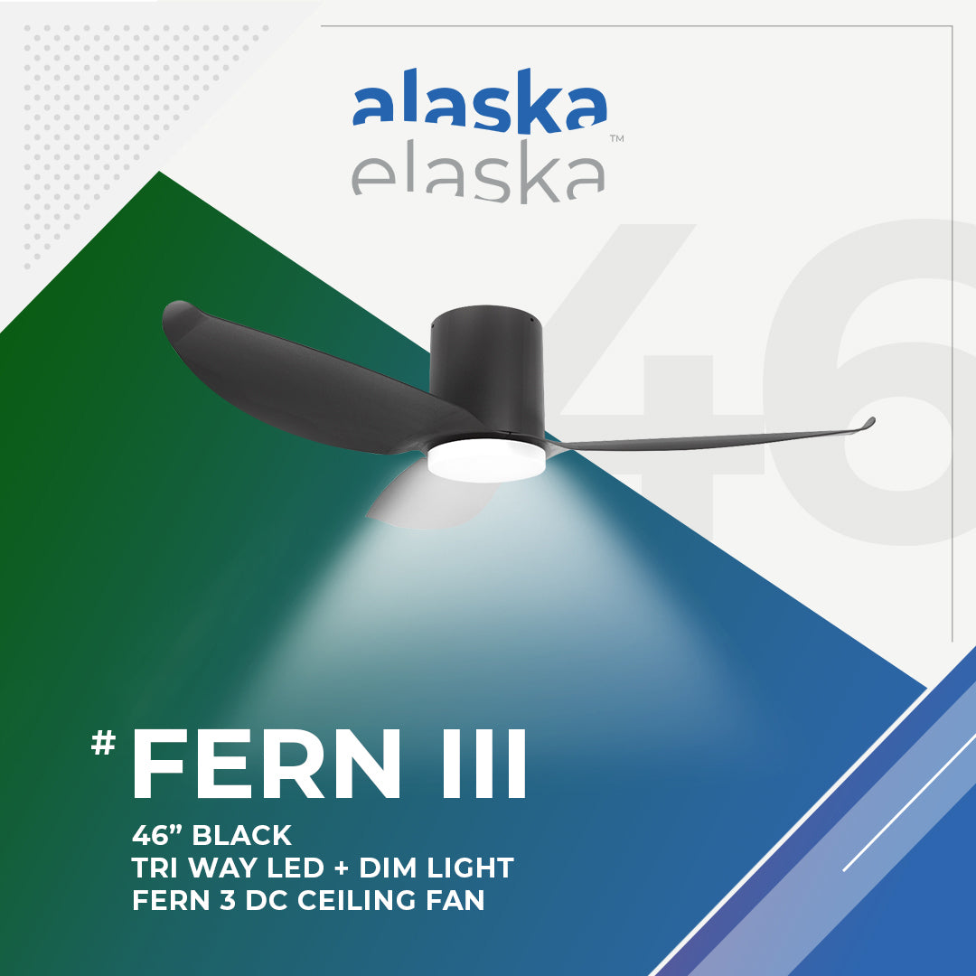 Alaska Fern III 46"/56" Ceiling Fan With 20W LED RGB