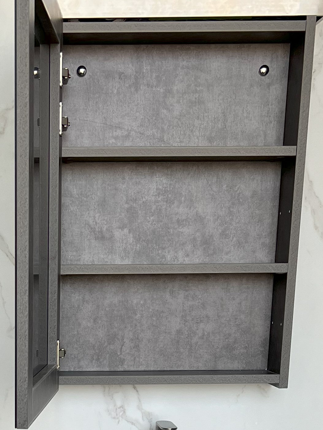 Esfera 50cm Mirror Cabinet (Industrial Grey)