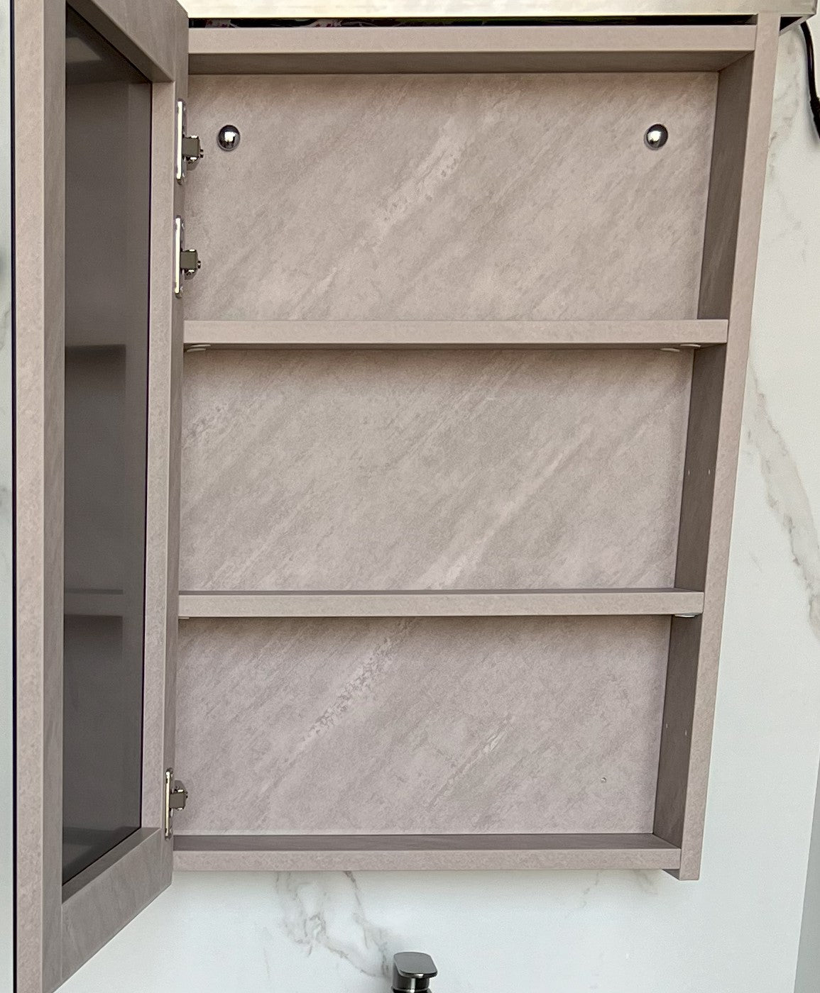 Esfera 50cm Mirror Cabinet (Sand Beige)