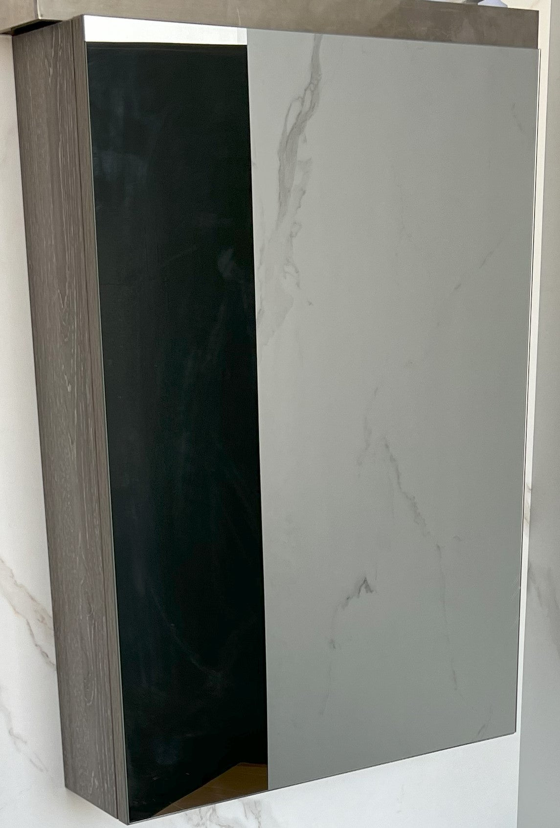 Esfera 50cm Mirror Cabinet (Weathered Grey)