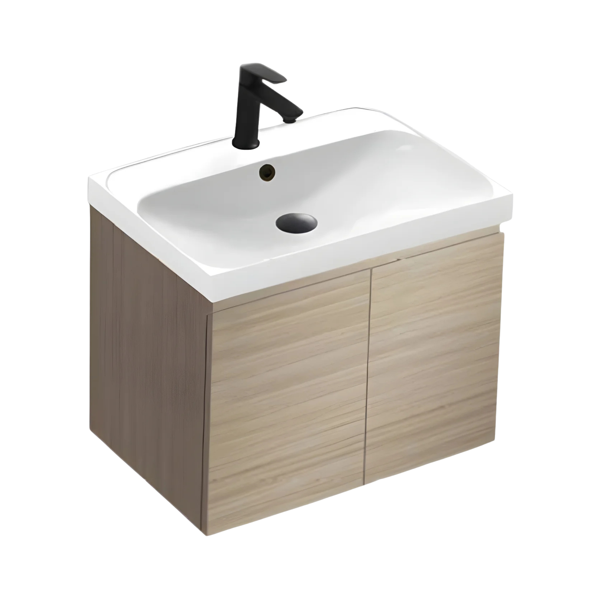 Nexus 60cm Basin Cabinet (Beige Oak) – Heritage Bathroom Gallery