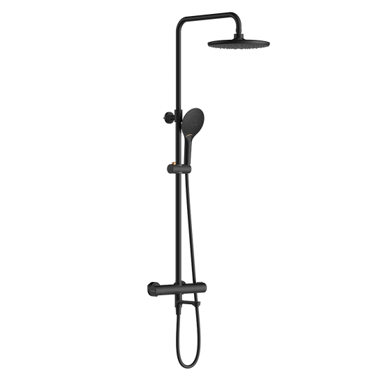 RUBINE RSC-THERMO-R31-BK SERIES RAINSHOWER SET