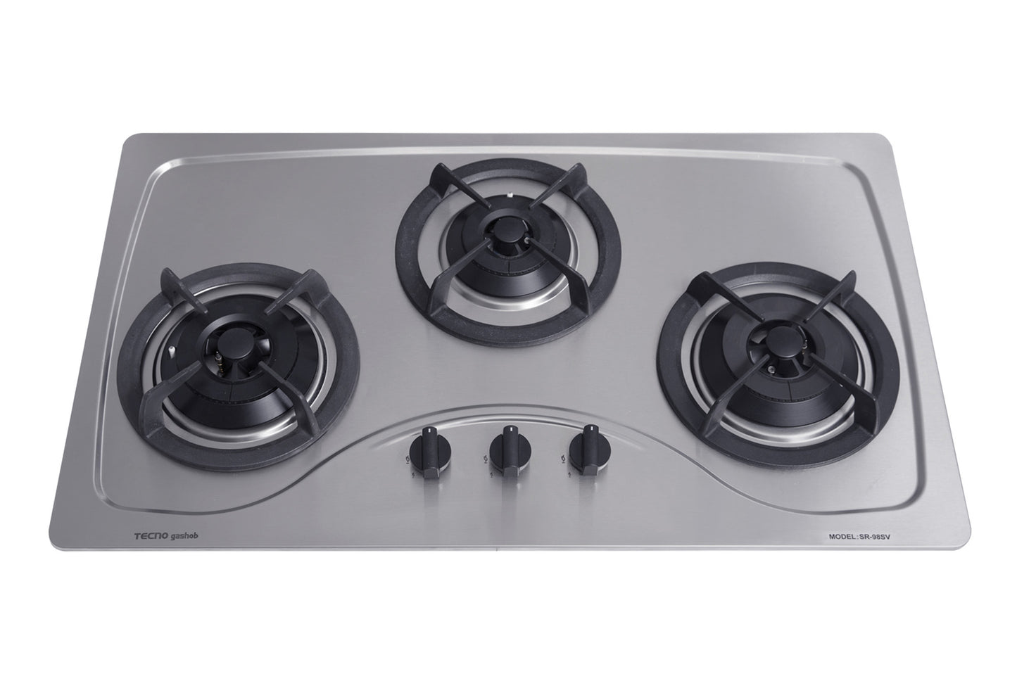 Tecno 3-Burner 86cm Stainless Steel Cooker Hob