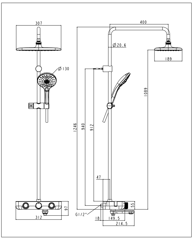 American standard EasySET FFAS4956-601500BC0 shower set