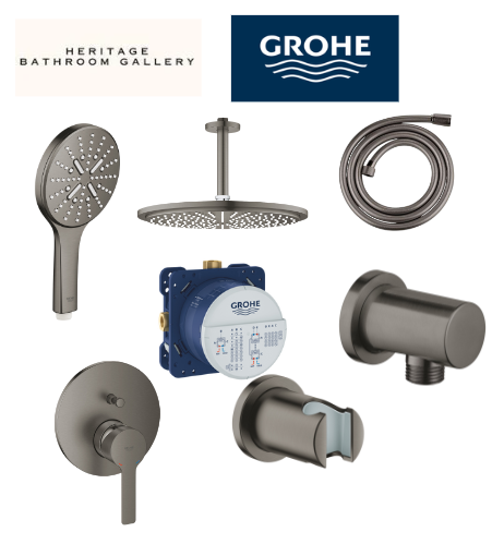 Grohe Brushed Hard Graphite Color Conceal Bundle Set