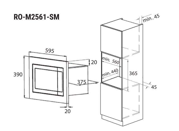 RINNAI RO-M2561-SM MICROWARE OVEN (25L)