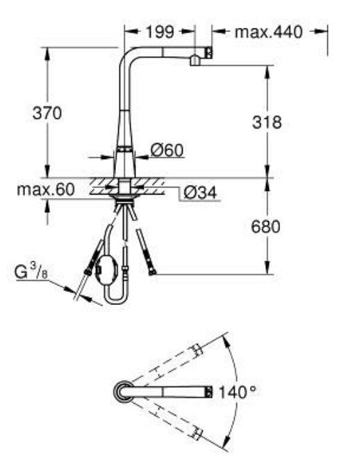 Grohe Zedra SmartControl Sink mixer with SmartControl (31593DC2)
