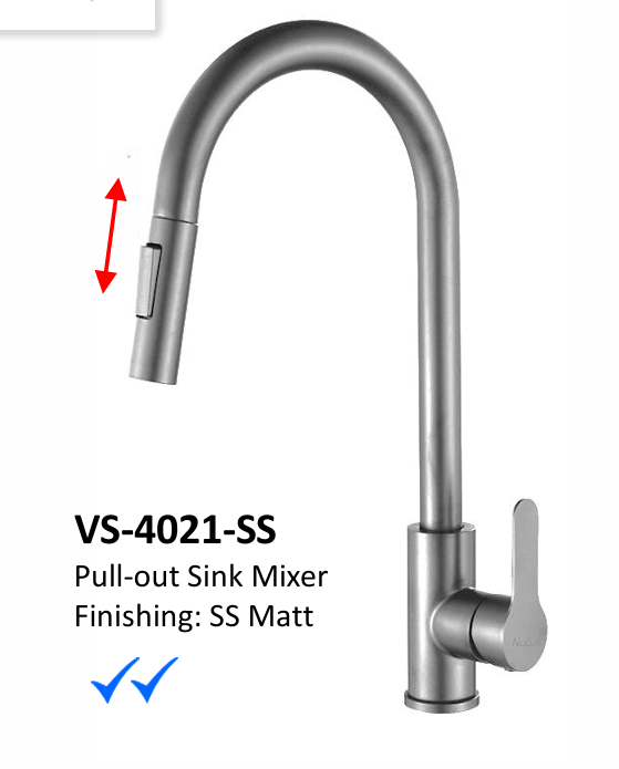 Nobel 4021-SS Mixer Pull Out Kitchen Tap