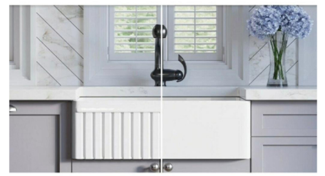 Aalto 2418 fireclay sink