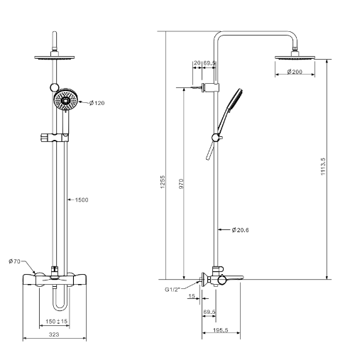 American standard Temptacion FFAS4952-601500BC0 Shower set