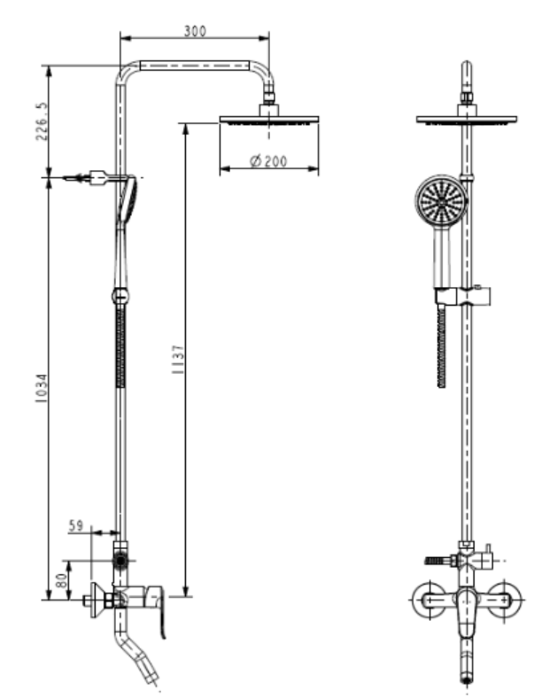 American Standard Neo Modern FFAS9088-100500BC0 shower set