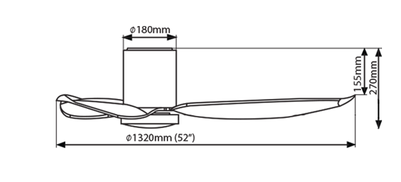 Alaska Hyson/ Hydson 46"/52" Series ceiling fan