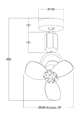 Fanco Dono 16" White Corner Fan