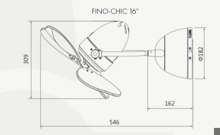 VENTO Fino- Chip (16") Corner Fan