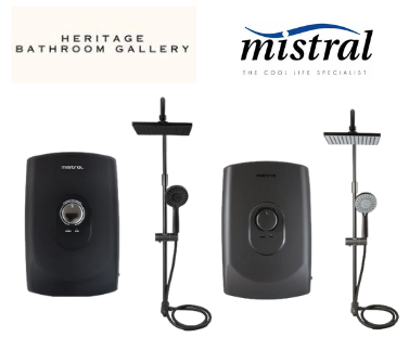 Mistral MSH99 Series Instant Shower Heater with Rain Shower