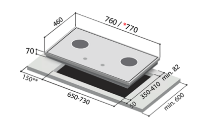 RINNAI RB-72S 2 BURNER HOB