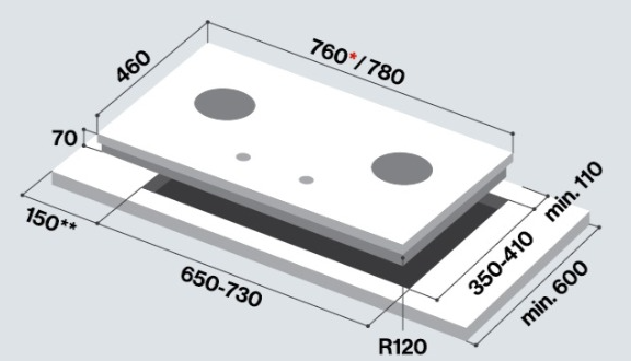 RINNAI RB-782S 2 BURNER HOB