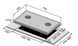 RINNAI RB-7303S-GBSM 3 BURNER HOB