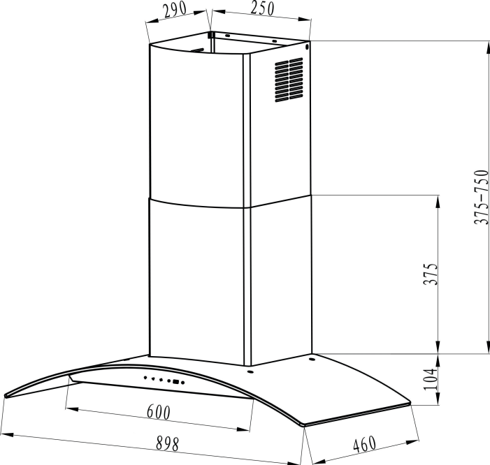RINNAI RH-C209-GCR CHIMNEY HOOD