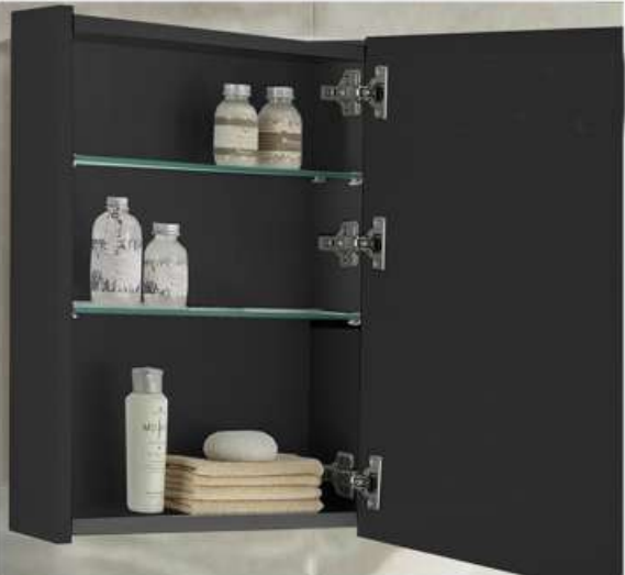 Zaffiro PMC-4560MB-D Mirror Cabinet (45CM)