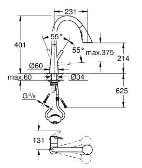 Grohe 32294002 Zedra Sink Mixer