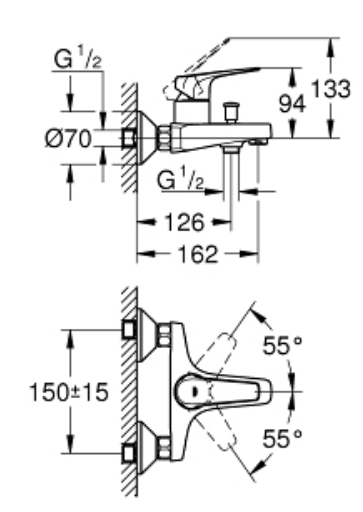 Grohe 23601000 Bauflow Shower Mixer