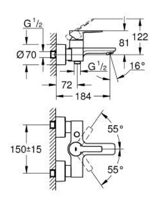 Grohe 1000082 Lineare Shower Mixer (DL0)