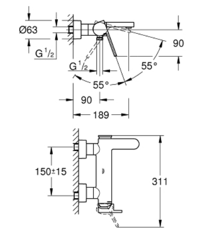 Grohe 33553003 Plus Shower Mixer