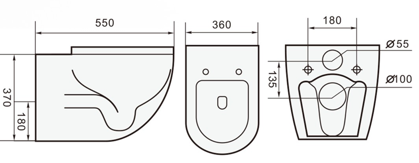 Magnum M905 Wall Hung Toilet Bowl